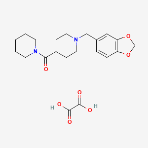molecular formula C21H28N2O7 B6038177 1-(1,3-benzodioxol-5-ylmethyl)-4-(1-piperidinylcarbonyl)piperidine oxalate 
