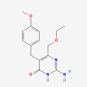 molecular formula C15H19N3O3 B6038196 2-amino-6-(ethoxymethyl)-5-(4-methoxybenzyl)-4-pyrimidinol 