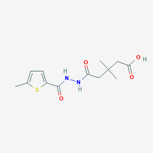 molecular formula C13H18N2O4S B6038206 3,3-dimethyl-5-{2-[(5-methyl-2-thienyl)carbonyl]hydrazino}-5-oxopentanoic acid 