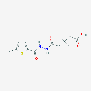 3,3-dimethyl-5-{2-[(5-methyl-2-thienyl)carbonyl]hydrazino}-5-oxopentanoic acid