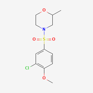 molecular formula C12H16ClNO4S B603821 4-(3-Chloro-4-methoxybenzenesulfonyl)-2-methylmorpholine CAS No. 1197473-75-8