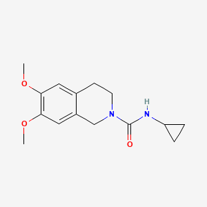 molecular formula C15H20N2O3 B603822 N-cyclopropyl-6,7-dimethoxy-1,2,3,4-tetrahydroisoquinoline-2-carboxamide CAS No. 1225327-95-6