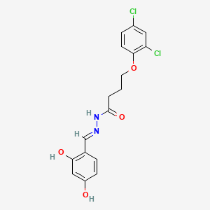 molecular formula C17H16Cl2N2O4 B603826 (E)-4-(2,4-dichlorophenoxy)-N'-(2,4-dihydroxybenzylidene)butanehydrazide CAS No. 356106-63-3