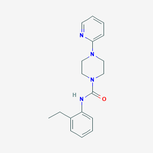 molecular formula C18H22N4O B6038262 N-(2-ethylphenyl)-4-(2-pyridinyl)-1-piperazinecarboxamide 