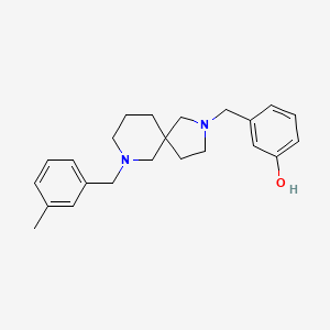 molecular formula C23H30N2O B6038273 3-{[7-(3-methylbenzyl)-2,7-diazaspiro[4.5]dec-2-yl]methyl}phenol 