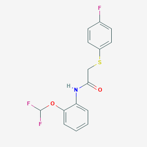 N-[2-(difluoromethoxy)phenyl]-2-[(4-fluorophenyl)thio]acetamide