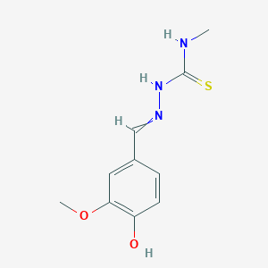 N'-{[(4-hydroxy-3-methoxyphenyl)methylidene]amino}-N-methylcarbamimidothioic acid