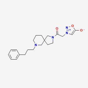 molecular formula C21H28N4O3 B6038290 3-{2-oxo-2-[7-(3-phenylpropyl)-2,7-diazaspiro[4.5]dec-2-yl]ethyl}-1,2,3-oxadiazol-3-ium-5-olate 