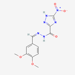 N'-(3,4-dimethoxybenzylidene)-3-nitro-1H-1,2,4-triazole-5-carbohydrazide