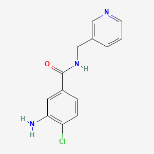 molecular formula C13H12ClN3O B603830 3-Amino-4-chloro-N-(3-pyridylmethyl)benzamide CAS No. 1018502-06-1