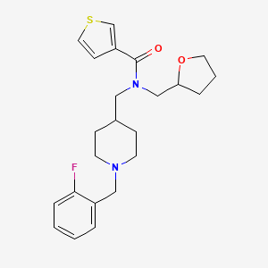 N-{[1-(2-fluorobenzyl)-4-piperidinyl]methyl}-N-(tetrahydro-2-furanylmethyl)-3-thiophenecarboxamide