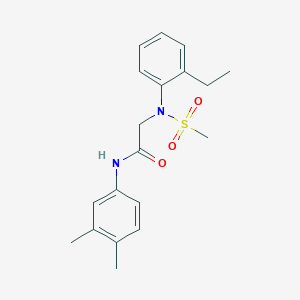molecular formula C19H24N2O3S B6038305 N~1~-(3,4-dimethylphenyl)-N~2~-(2-ethylphenyl)-N~2~-(methylsulfonyl)glycinamide 