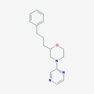 molecular formula C17H21N3O B6038312 2-(3-phenylpropyl)-4-(2-pyrazinyl)morpholine 