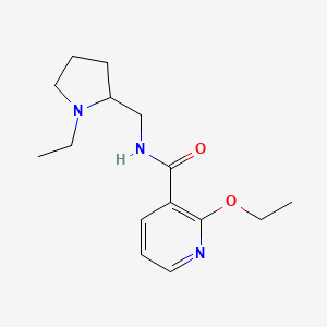 molecular formula C15H23N3O2 B603832 2-ethoxy-N-[(1-ethyl-2-pyrrolidinyl)methyl]nicotinamide CAS No. 1241145-48-1