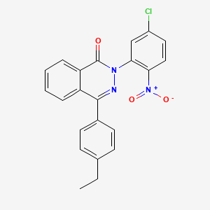 molecular formula C22H16ClN3O3 B6038326 2-(5-chloro-2-nitrophenyl)-4-(4-ethylphenyl)-1(2H)-phthalazinone 