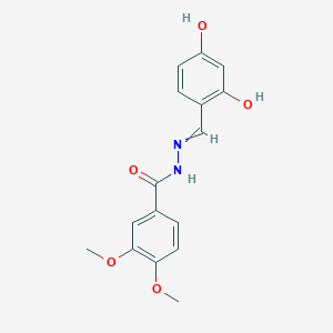 molecular formula C16H16N2O5 B603833 N'-[(2,4-dihydroxyphenyl)methylidene]-3,4-dimethoxybenzohydrazide CAS No. 452089-40-6
