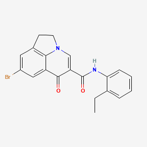 molecular formula C20H17BrN2O2 B6038336 8-bromo-N-(2-ethylphenyl)-6-oxo-1,2-dihydro-6H-pyrrolo[3,2,1-ij]quinoline-5-carboxamide 
