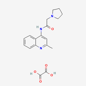 molecular formula C18H21N3O5 B6038425 N-(2-methyl-4-quinolinyl)-2-(1-pyrrolidinyl)acetamide oxalate 