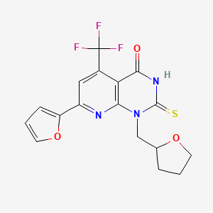 7-(2-furyl)-2-mercapto-1-(tetrahydro-2-furanylmethyl)-5-(trifluoromethyl)pyrido[2,3-d]pyrimidin-4(1H)-one