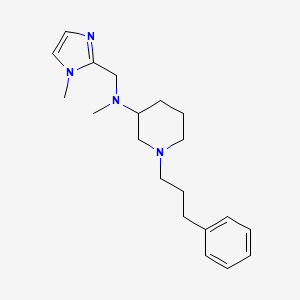molecular formula C20H30N4 B6038436 N-methyl-N-[(1-methyl-1H-imidazol-2-yl)methyl]-1-(3-phenylpropyl)-3-piperidinamine 