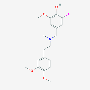 4-{[[2-(3,4-dimethoxyphenyl)ethyl](methyl)amino]methyl}-2-iodo-6-methoxyphenol