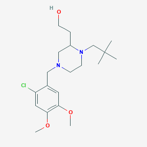 2-[4-(2-chloro-4,5-dimethoxybenzyl)-1-(2,2-dimethylpropyl)-2-piperazinyl]ethanol