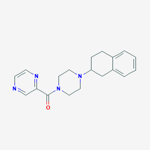 molecular formula C19H22N4O B6038486 2-{[4-(1,2,3,4-tetrahydro-2-naphthalenyl)-1-piperazinyl]carbonyl}pyrazine trifluoroacetate 