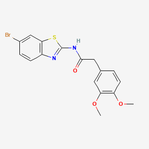 molecular formula C17H15BrN2O3S B6038492 N-(6-bromo-1,3-benzothiazol-2-yl)-2-(3,4-dimethoxyphenyl)acetamide 