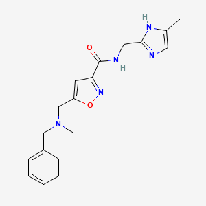 5-{[benzyl(methyl)amino]methyl}-N-[(4-methyl-1H-imidazol-2-yl)methyl]-3-isoxazolecarboxamide