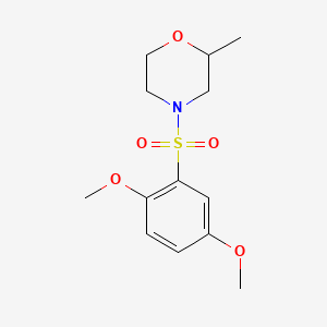 molecular formula C13H19NO5S B603852 4-(2,5-Dimethoxybenzenesulfonyl)-2-methylmorpholine CAS No. 1197490-20-2