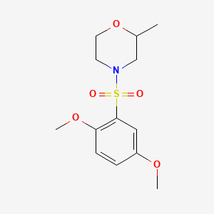 molecular formula C13H19NO5S B603852 4-(2,5-Dimethoxyphenyl)sulfonyl-2-methylmorpholine CAS No. 1197490-20-2