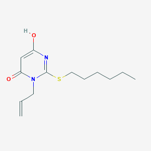 molecular formula C13H20N2O2S B6038532 3-allyl-2-(hexylthio)-6-hydroxy-4(3H)-pyrimidinone 