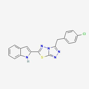 2-[3-(4-chlorobenzyl)[1,2,4]triazolo[3,4-b][1,3,4]thiadiazol-6-yl]-1H-indole