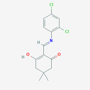 molecular formula C15H15Cl2NO2 B6038558 2-{[(2,4-dichlorophenyl)amino]methylene}-5,5-dimethyl-1,3-cyclohexanedione 