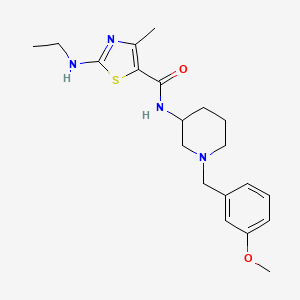 molecular formula C20H28N4O2S B6038571 2-(ethylamino)-N-[1-(3-methoxybenzyl)-3-piperidinyl]-4-methyl-1,3-thiazole-5-carboxamide 