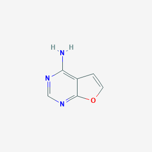 molecular formula C6H5N3O B060386 呋喃并[2,3-d]嘧啶-4-胺 CAS No. 186454-70-6