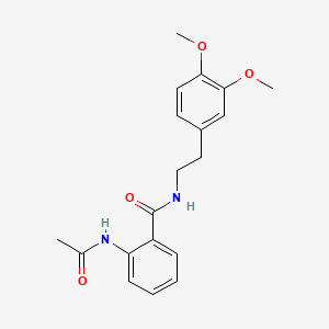 molecular formula C19H22N2O4 B603862 2-(acetylamino)-N-[2-(3,4-dimethoxyphenyl)ethyl]benzamide CAS No. 351155-82-3