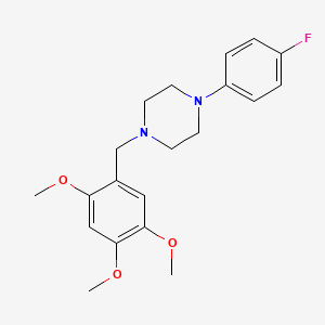 molecular formula C20H25FN2O3 B6038644 1-(4-fluorophenyl)-4-(2,4,5-trimethoxybenzyl)piperazine 
