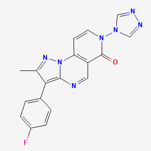 3-(4-fluorophenyl)-2-methyl-7-(4H-1,2,4-triazol-4-yl)pyrazolo[1,5-a]pyrido[3,4-e]pyrimidin-6(7H)-one