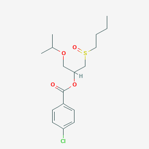 molecular formula C17H25ClO4S B6038651 2-(butylsulfinyl)-1-(isopropoxymethyl)ethyl 4-chlorobenzoate 