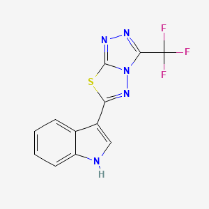 3-[3-(trifluoromethyl)[1,2,4]triazolo[3,4-b][1,3,4]thiadiazol-6-yl]-1H-indole
