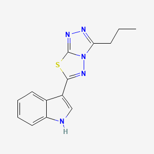 3-(3-propyl[1,2,4]triazolo[3,4-b][1,3,4]thiadiazol-6-yl)-1H-indole