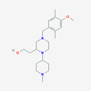 2-[4-(4-methoxy-2,5-dimethylbenzyl)-1-(1-methyl-4-piperidinyl)-2-piperazinyl]ethanol