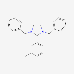 molecular formula C24H26N2 B6038694 1,3-dibenzyl-2-(3-methylphenyl)imidazolidine 