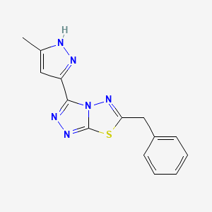 6-benzyl-3-(3-methyl-1H-pyrazol-5-yl)[1,2,4]triazolo[3,4-b][1,3,4]thiadiazole