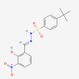 4-tert-butyl-N'-(2-hydroxy-3-nitrobenzylidene)benzenesulfonohydrazide