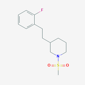 molecular formula C14H20FNO2S B6038718 3-[2-(2-fluorophenyl)ethyl]-1-(methylsulfonyl)piperidine 