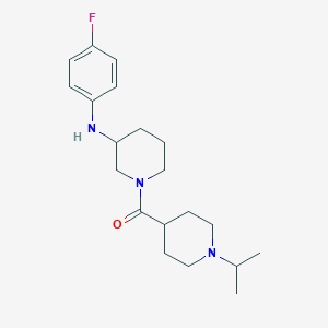 molecular formula C20H30FN3O B6038722 N-(4-fluorophenyl)-1-[(1-isopropyl-4-piperidinyl)carbonyl]-3-piperidinamine 