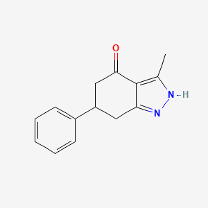 molecular formula C14H14N2O B6038734 3-methyl-6-phenyl-1,5,6,7-tetrahydro-4H-indazol-4-one 