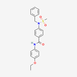 molecular formula C23H24N2O4S B6038742 4-[benzyl(methylsulfonyl)amino]-N-(4-ethoxyphenyl)benzamide 